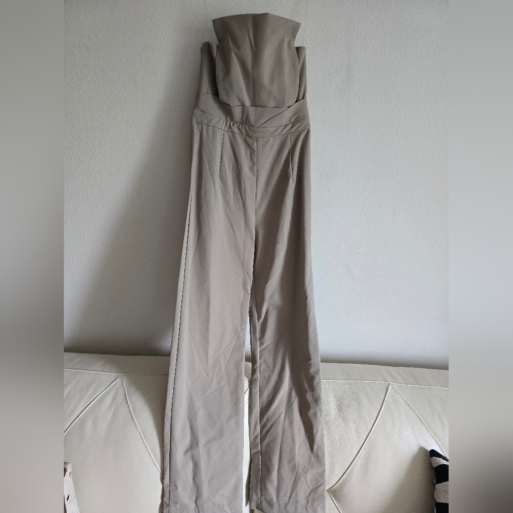 Elegant Women's Tan Jumpsuit